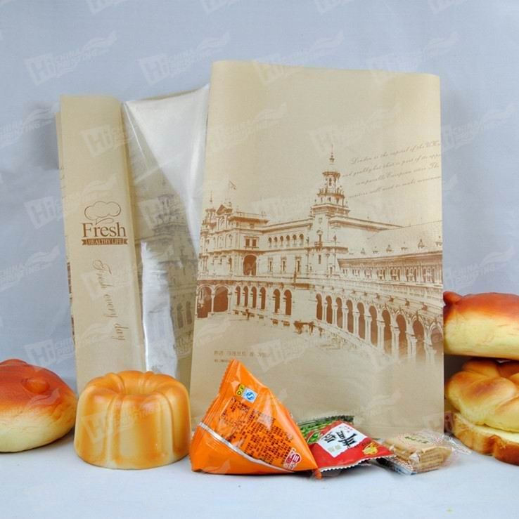 Kraft Paper Bread Bags Printing