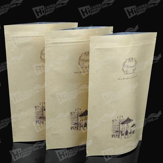 Standup Kraft Aluminum Foil Pouch Printing