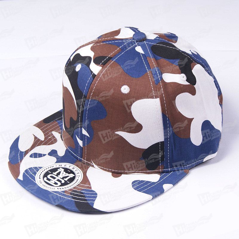 Custom Valucap Bio-Washed Camo Snapback Hat Printing