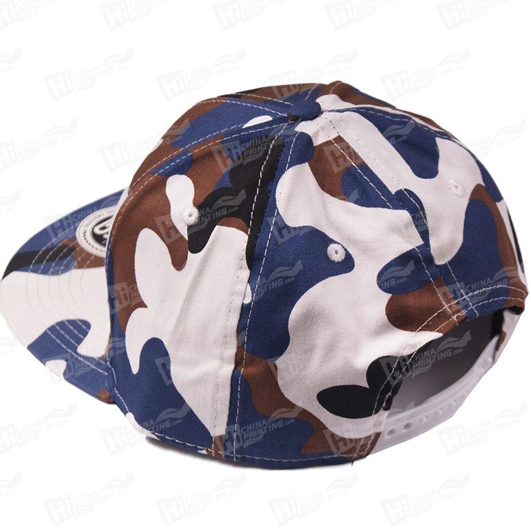 Custom Valucap Bio-Washed Camo Snapback Hat Printing