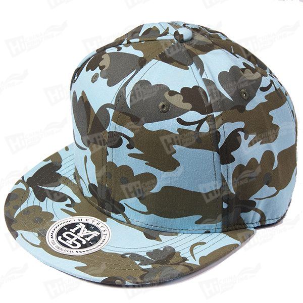 Custom Valucap Bio-Washed Camo Snapback Hat Printing