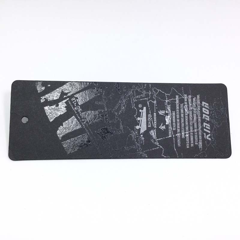 600g Black Swing Tags With Spot UV Map Patterns