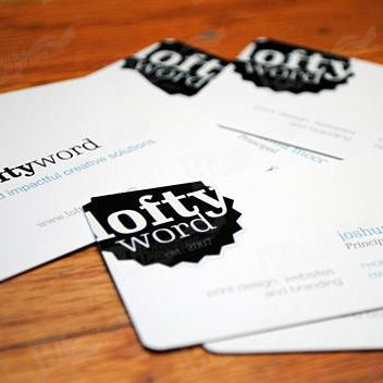 Custom Four Color Art Paper Business Card