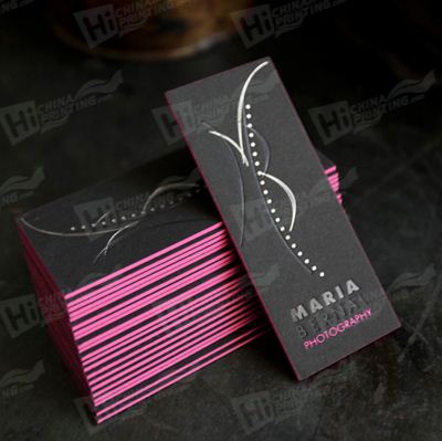 High Quality Pink Hot Stamping Card Printing