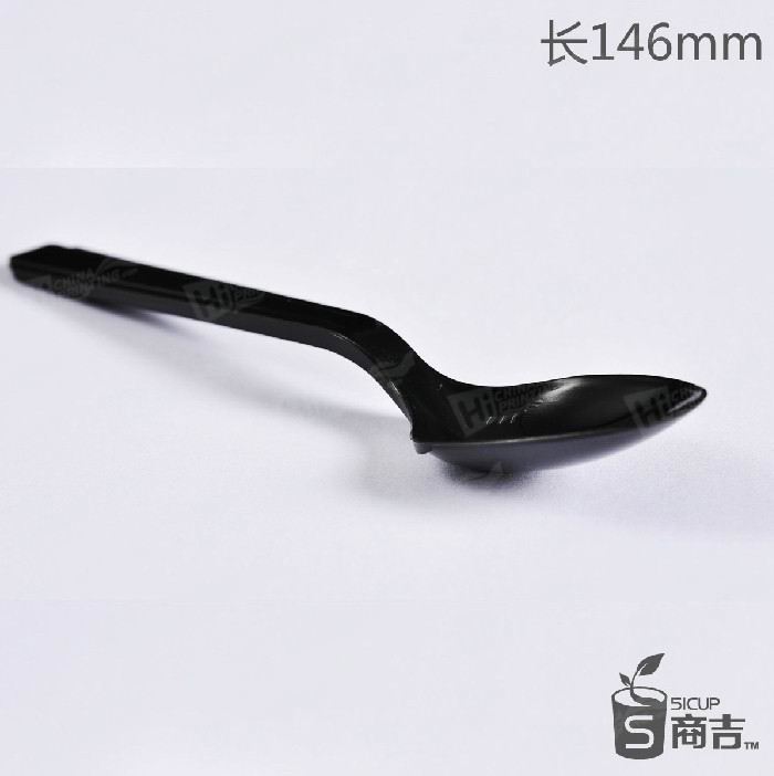 Black Plastic Spoons