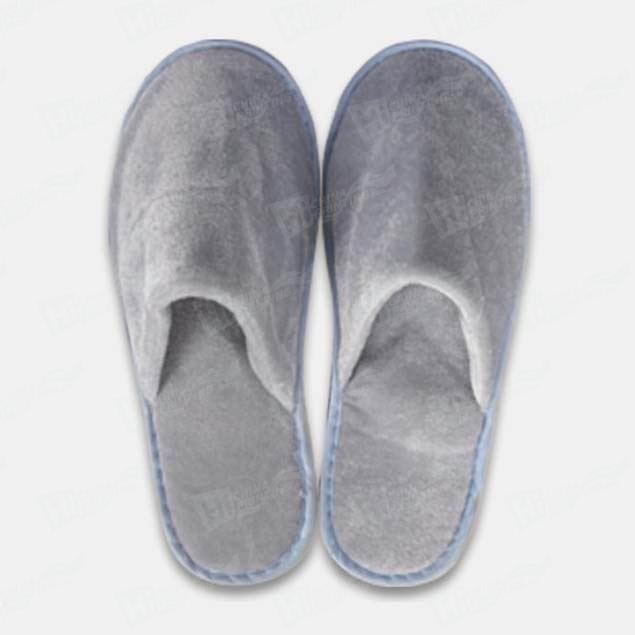 Pleuche Plush Slippers With Embroidered Hotel Logo