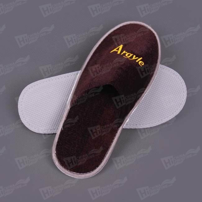 Pleuche Plush Slippers With Embroidered Hotel Logo