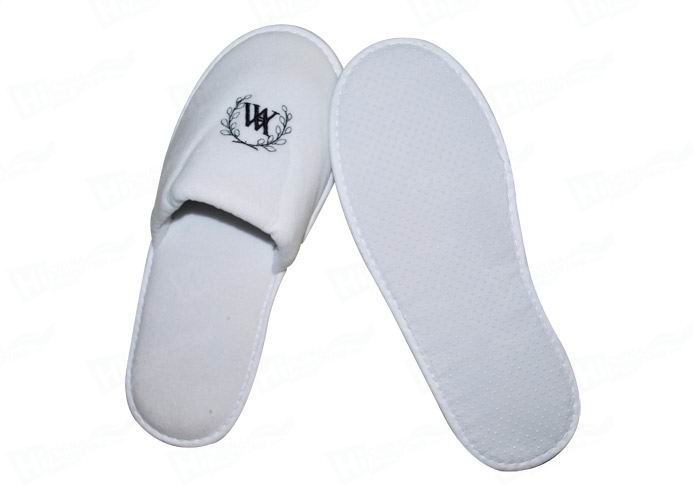 Velvet Slipper With Embroidered Hotel Logo