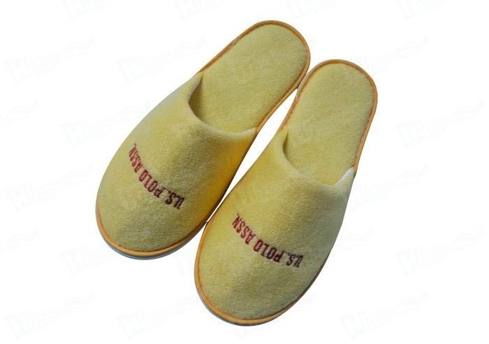 Velvet Slipper With Embroidered Hotel Logo