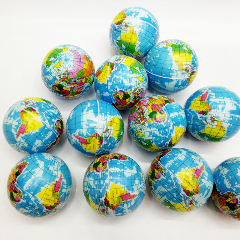 Anti-Stress Balls With Earth Shapes PU Balls