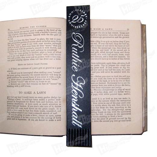 Silver Foil Leather Bookmarks