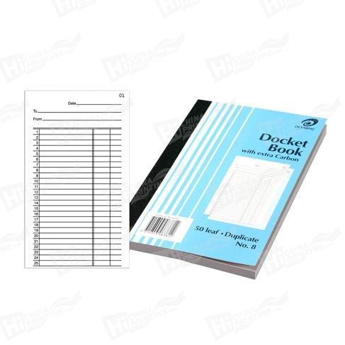 A4 Duplicate Docket Books Printing