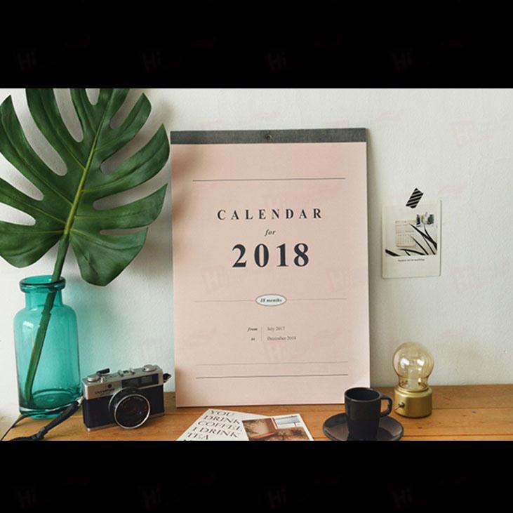 2018 Desk Calendar Customized Size