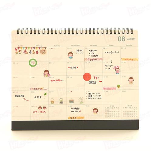 Hot Selling Monthly Table Calendar CMYK Printing