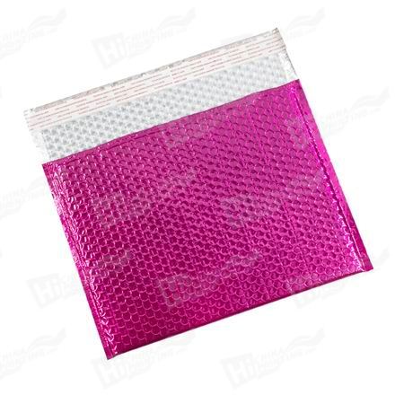 Pink Metallic Bubble Envelopes