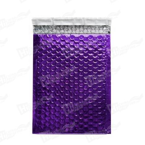 Purple Metallic Bubble Envelopes