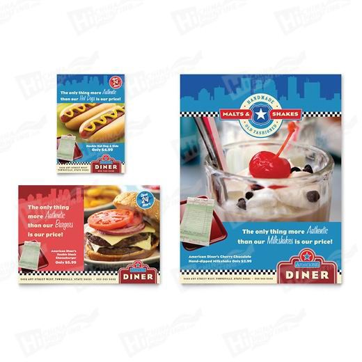 American Diner Restaurant Flyers Printing