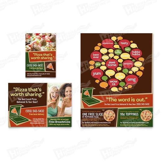 Pizza Pizzeria Restaurant Flyers Printing