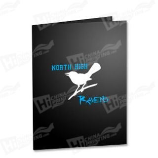 Blue Color Foil Imprinted Paper Presentation Folders Printing