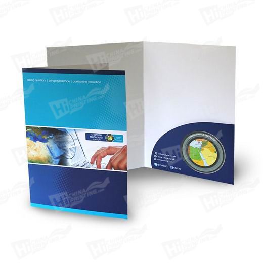 Round Style A5 Single Pocket Folders Printing