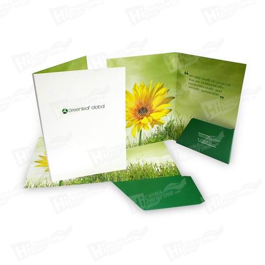 Slanted Style A4 Single Pocket Folders Printing
