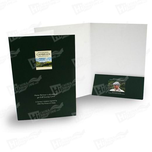 Slanted Style A4 Single Pocket Folders Printing With 5mm Capacity