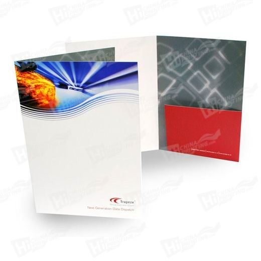 Square Style A4 Single Pocket Folders Printing
