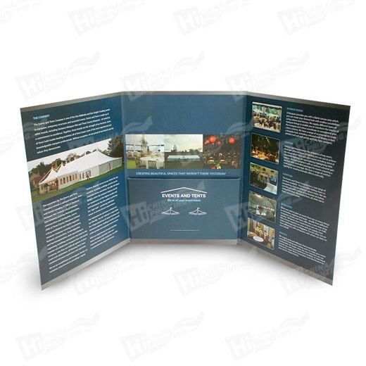 Three Panel Center Pocket Presentation Folders Printing