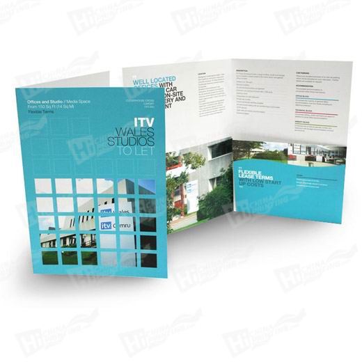 Wave Style A4 Single Pocket Folders Printing