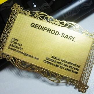 Golden Carving Business Card Printing