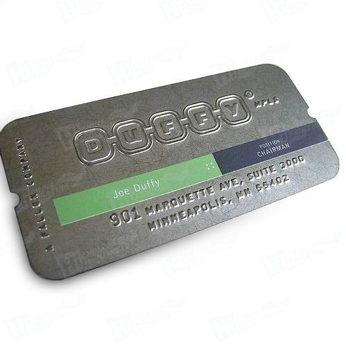 Metal Card with Signature Strips
