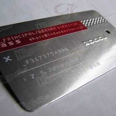 Printed Metal Cards without Glossy Lamination