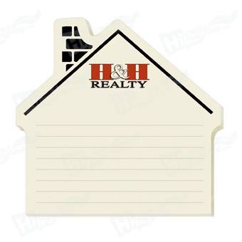 Custom Printed Die-Cut Notepads in a House