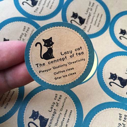 Self Adhesive Kraft Paper Stickers Printing