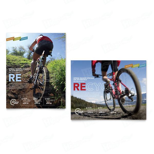 Bike Rentals & Mountain Biking Posters Printing