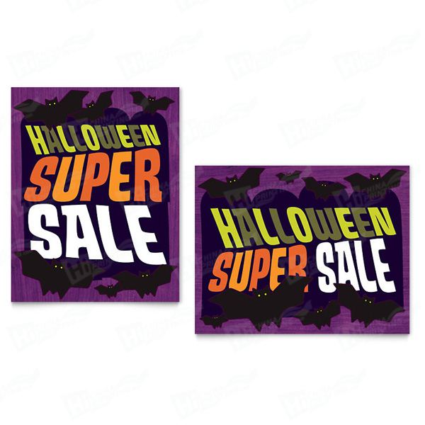 Halloween Bats Sale Posters Printing
