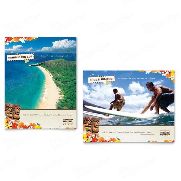 Hawaii Travel Vacation Posters Printing
