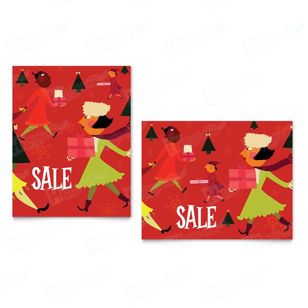 Holiday Shoppers Sale Posters Printing