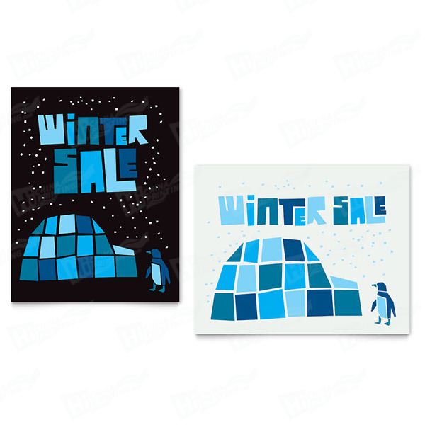 Igloo & Penguin Sale Posters Printing