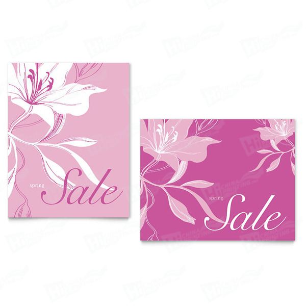 Pink Flowers Sale Posters Printing