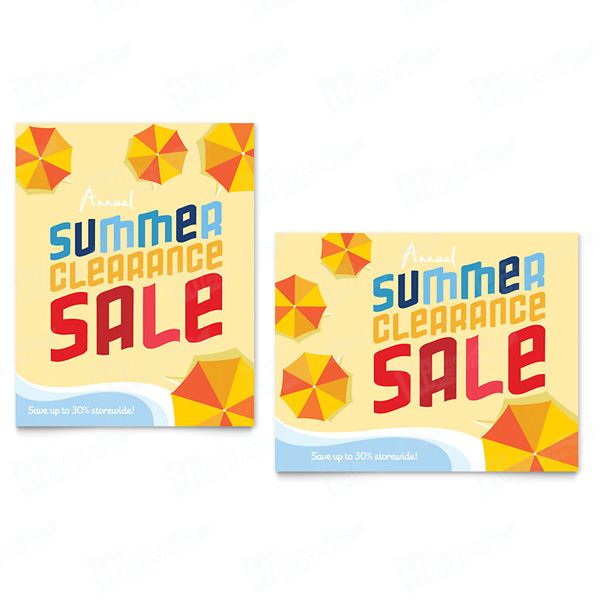 Summer Beach Sale Posters Printing