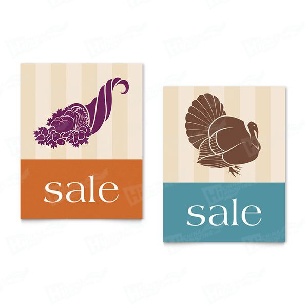 Thanksgiving Cornucopia & Turkey Sales Printing