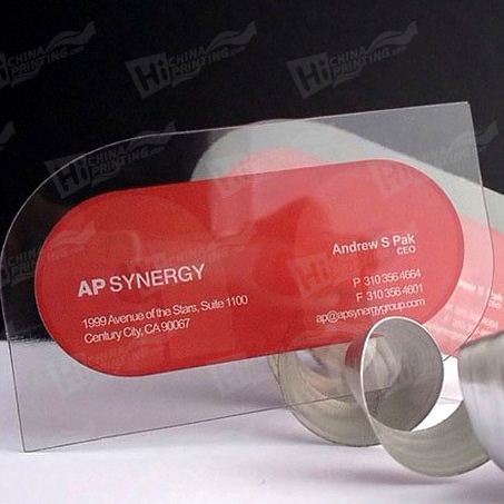 Full Color Clear Transparent Plastic Cards printing