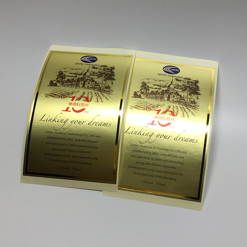 metallic labels custom