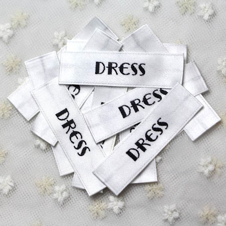 Wood Suttle White Satin Labels
