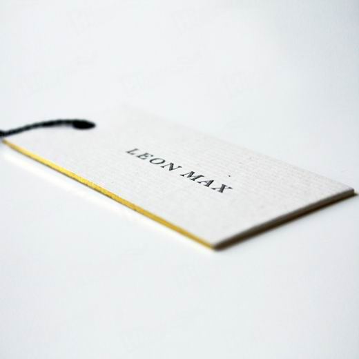 Gold Foil Edges And Black Embossed Tags, Custom Design